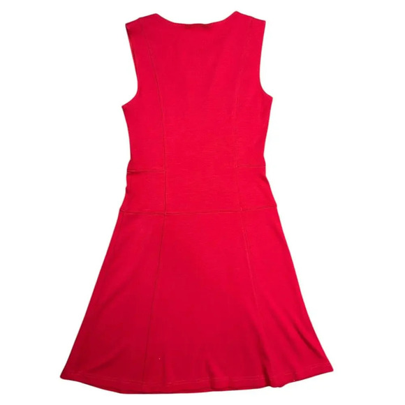 Theory Olethea Red Fit and Flare Mini Dress Size 4 Small NWT WITH FLAW - Picture 7 of 7